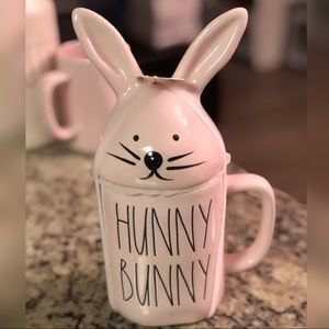 Rae Dunn Pink Hunny Bunny Mug w/ Bunny Head